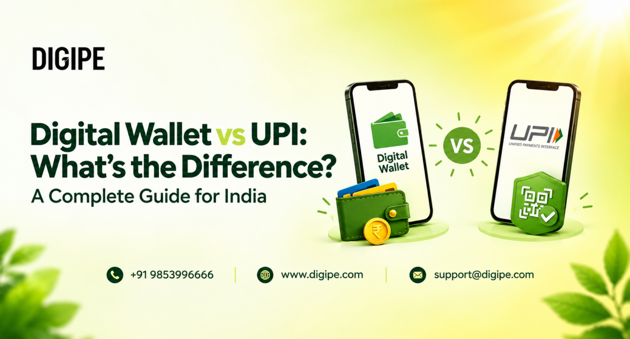 Digital wallet vs UPI in India showing the differences between mobile wallet payments and UPI transactions Copy Alt Text